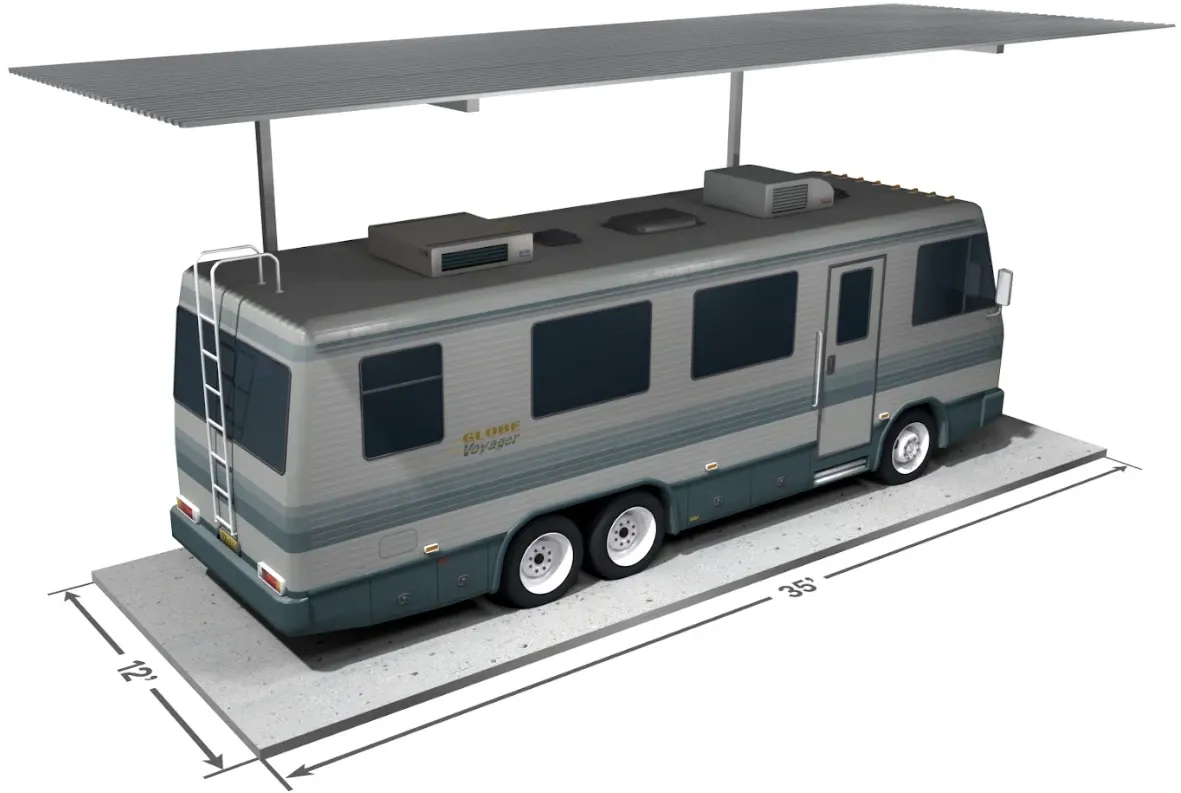 Covered Parking storage unit